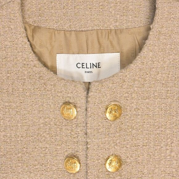 Celine 2022 Baie Des Anges 'Chasseur' Evening Jacket in Beige Virgin Wool - Picture 5 of 5